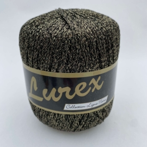 Lurex Glittery Yarn 16 Gold on Black