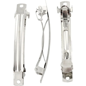 (069) Hairclips silver-plated - 6 cm