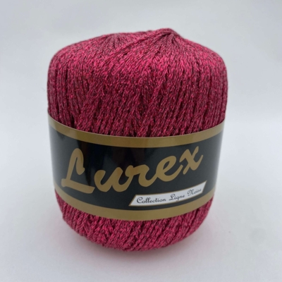 Lurex Glimmergarn 11 Mørk rosa