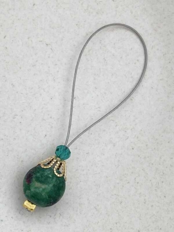 Turkisgrøn Crazy Agat - passer på pind 2-15 mm