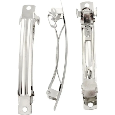 (069) Hairclips silver-plated - 6 cm