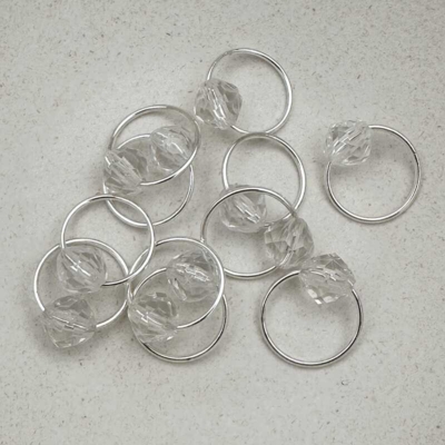 Klar krystal - passer på pind 2-7 mm