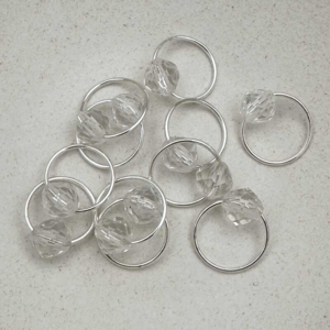 Klar krystal - passer på pind 2-7 mm